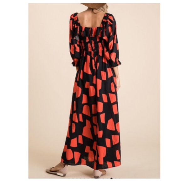 ✨LAST ONE✨Woven Fabric Geo Print Maxi Dress - Picture 6 of 6